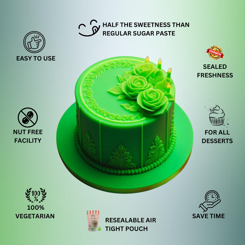 Neon Green Fondant | Edible Sugarpaste 250 Gm