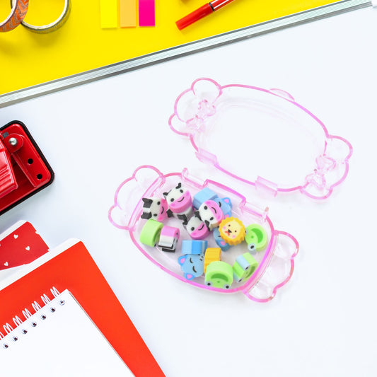 Cute School Eraser Set Cute Eraser Multi Design Rubber Erasers For Pencil Cleaning Stationery School Student Girl Kids (24 Pcs Set)