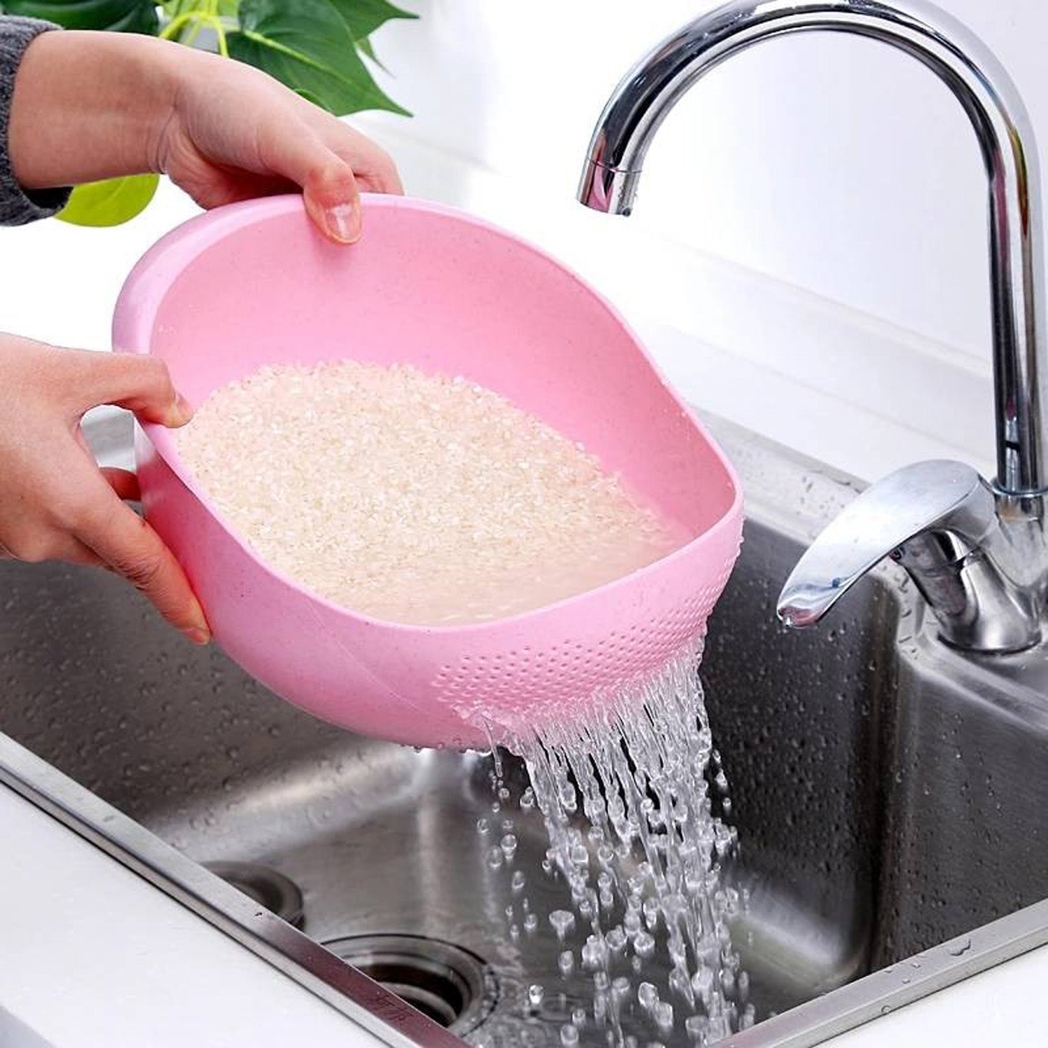 Multipurpose High Quality Washing Bowl for Rice (1 Pc) - Springkart 
