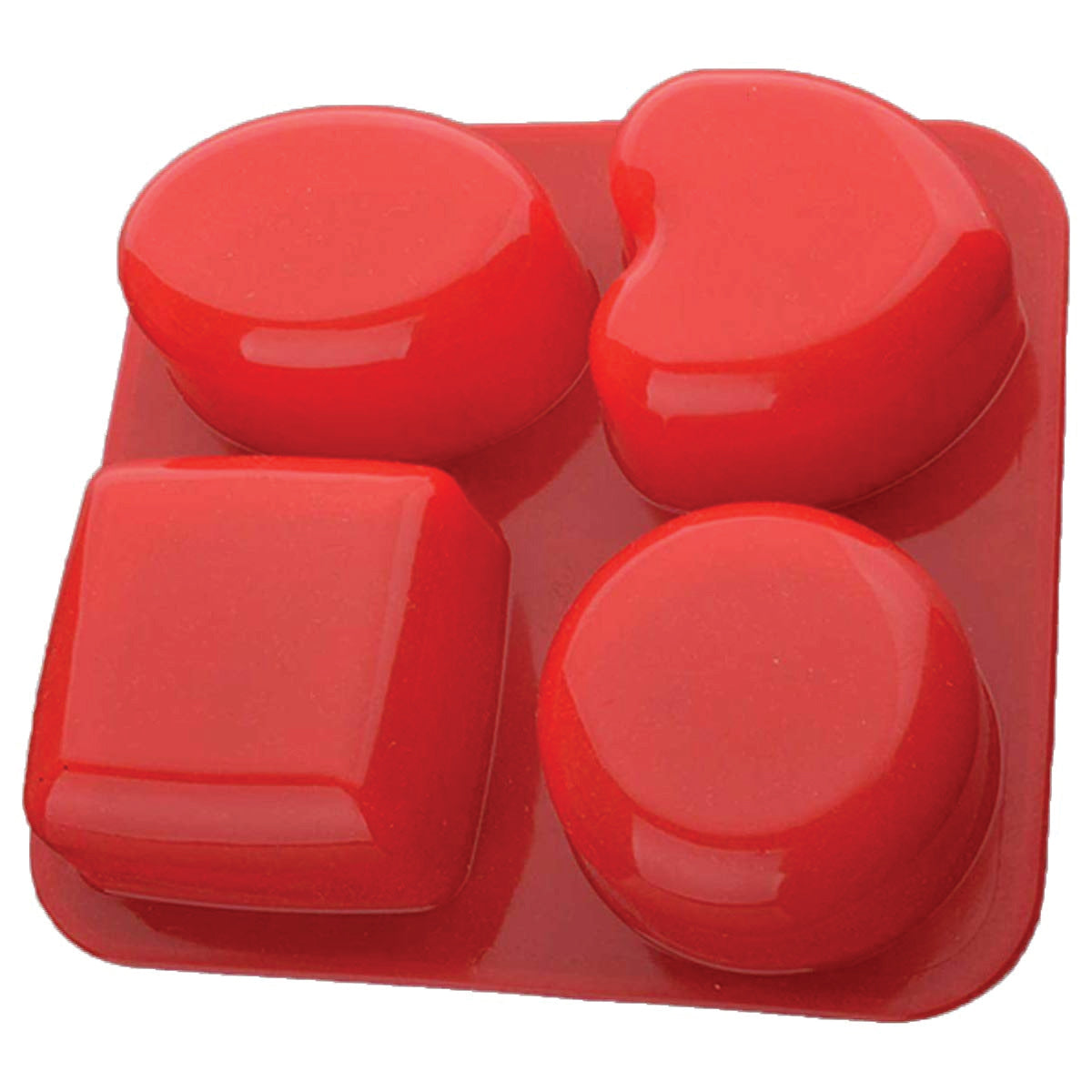 Silicone Circle, Square, Oval and Heart Shape Soap And Mini Cake Making Mould - Springkart 