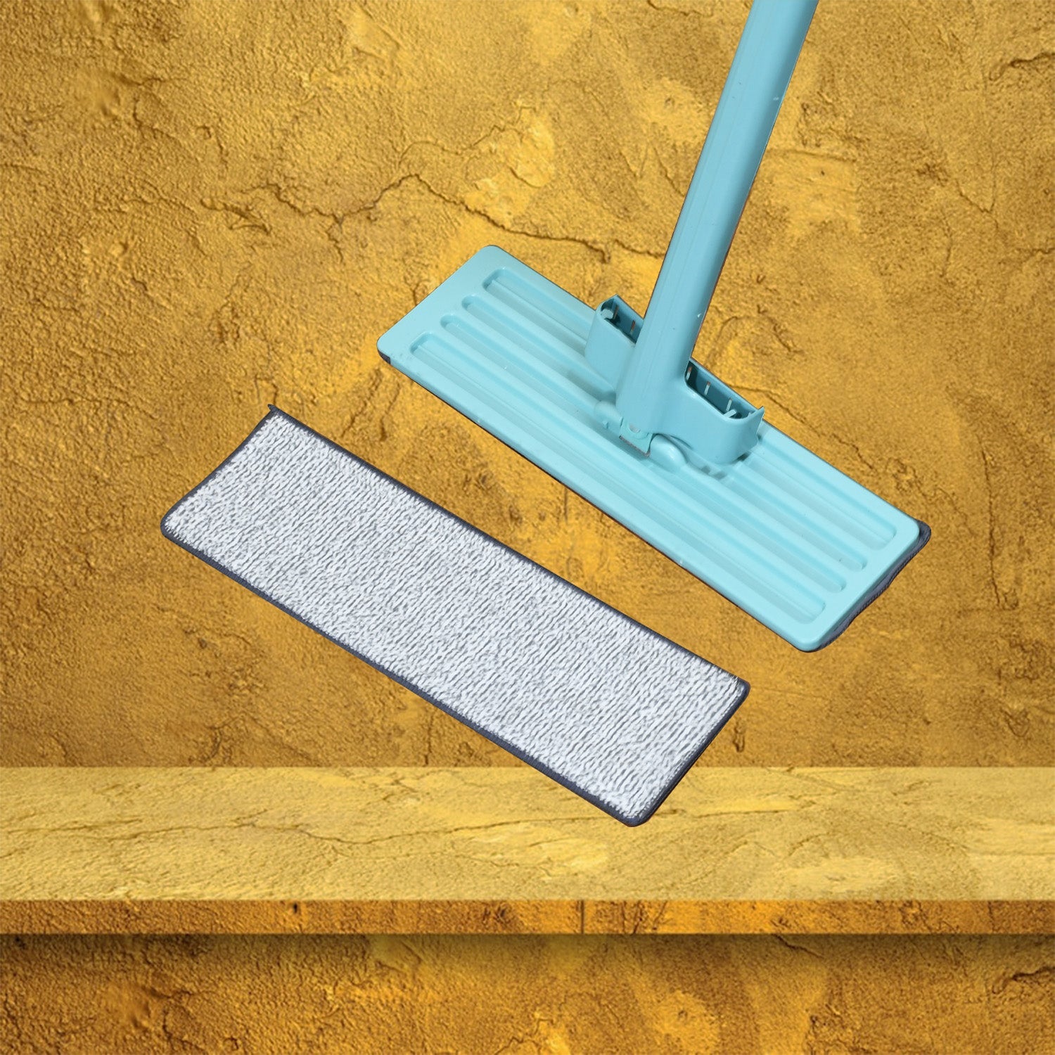 High Quality Flat Mop Floor Cleaning Mop 360° Rotating Microfiber Dust Mop, Hardwood Floor Mop, Dust Flat Mop, for Home/ Office Floor Cleaning Reusable Dust Mops - Springkart 