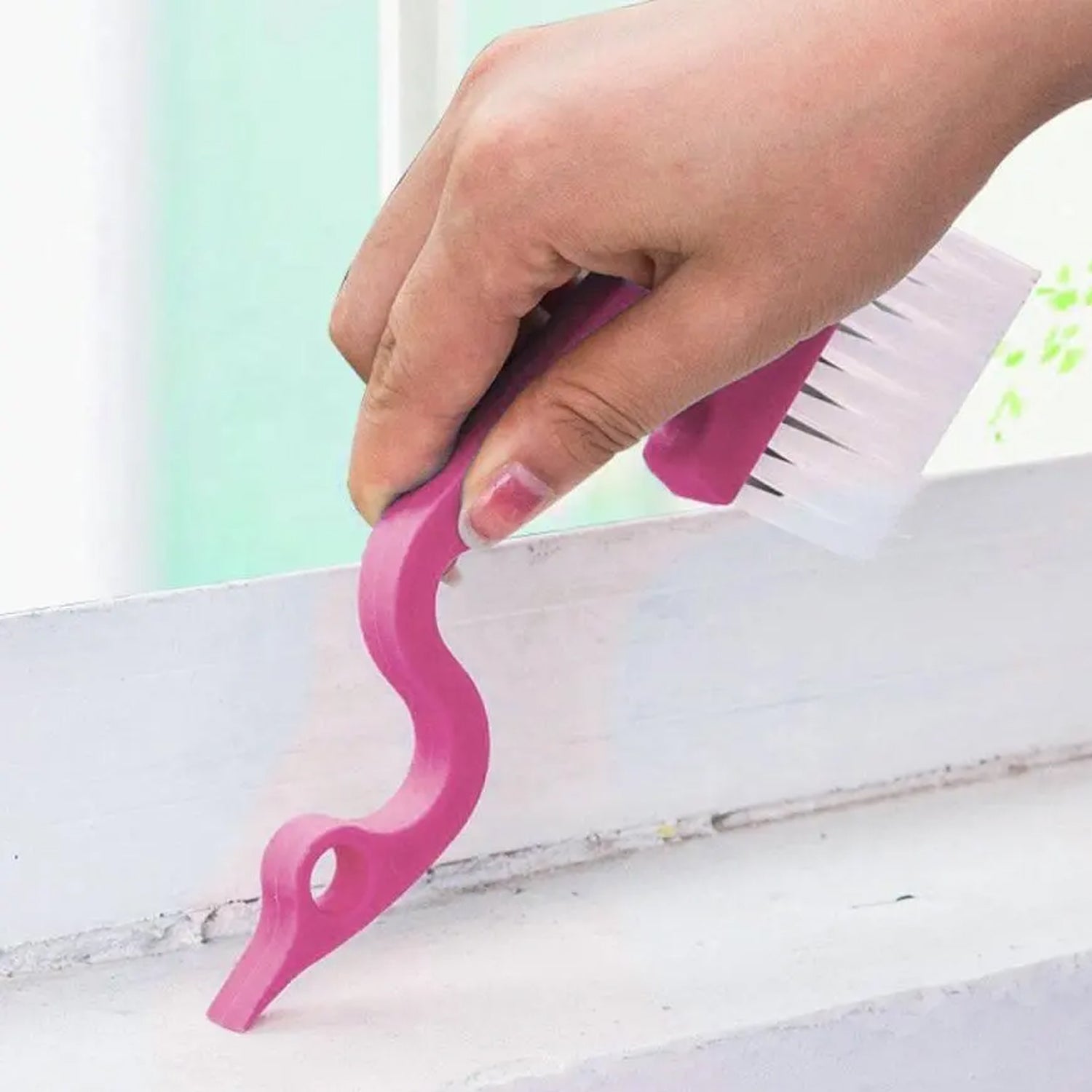 Groove Gap Cleaning Brush, Kitchen Cleaning Tools Mini Corner Cleanings Tool Hand-held Shower Door Gap Cleaner for Window Blinds Sliding Door Track Gaps Corner Cleaner Brush Keyboard - Springkart 