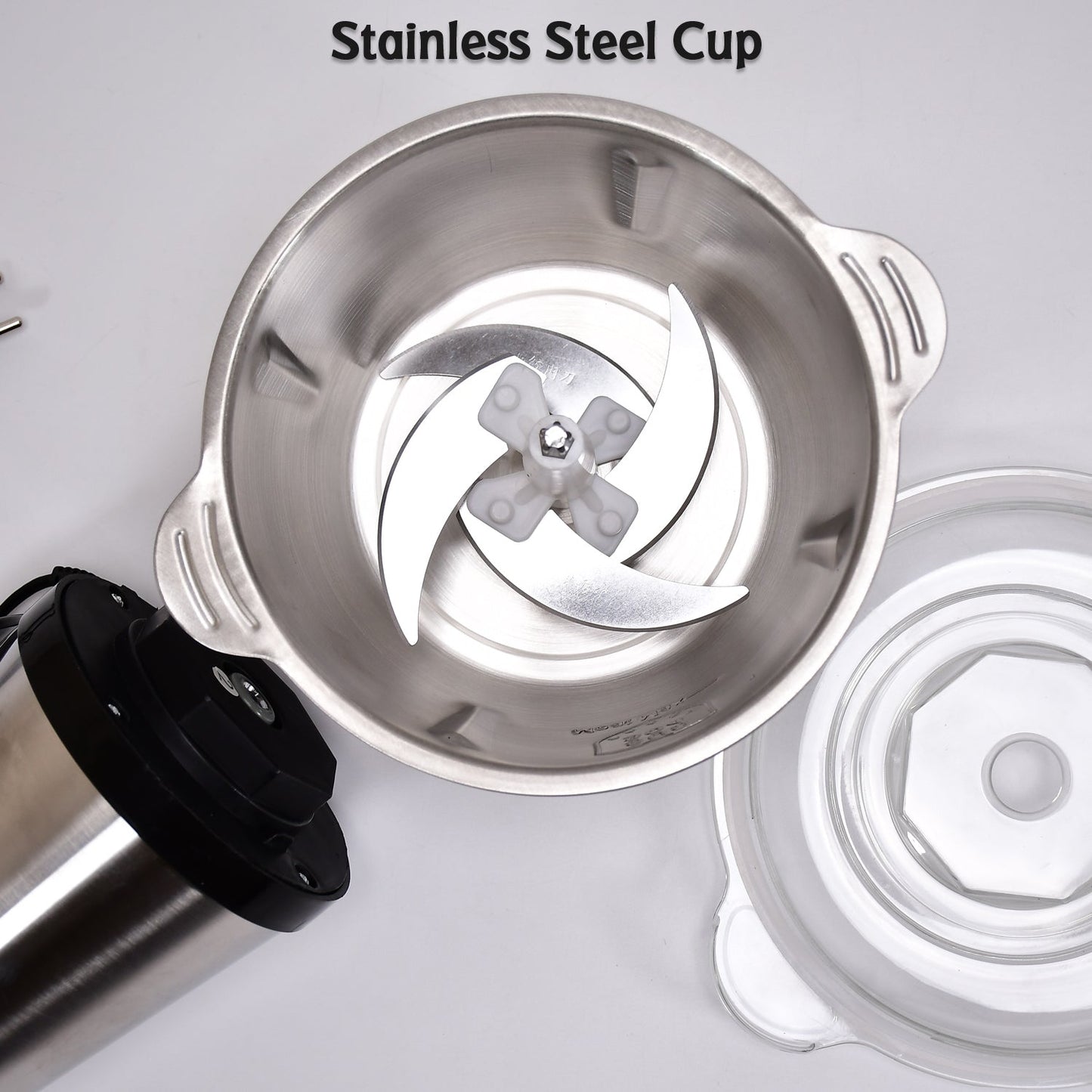 STAINLESS STEEL ELECTRIC MEAT GRINDERS WITH BOWL HEAVY FOR KITCHEN FOOD CHOPPER, MEAT, VEGETABLES, ONION , GARLIC SLICER DICER, FRUIT & NUTS BLENDER (2L, 250WATTS) - Springkart 