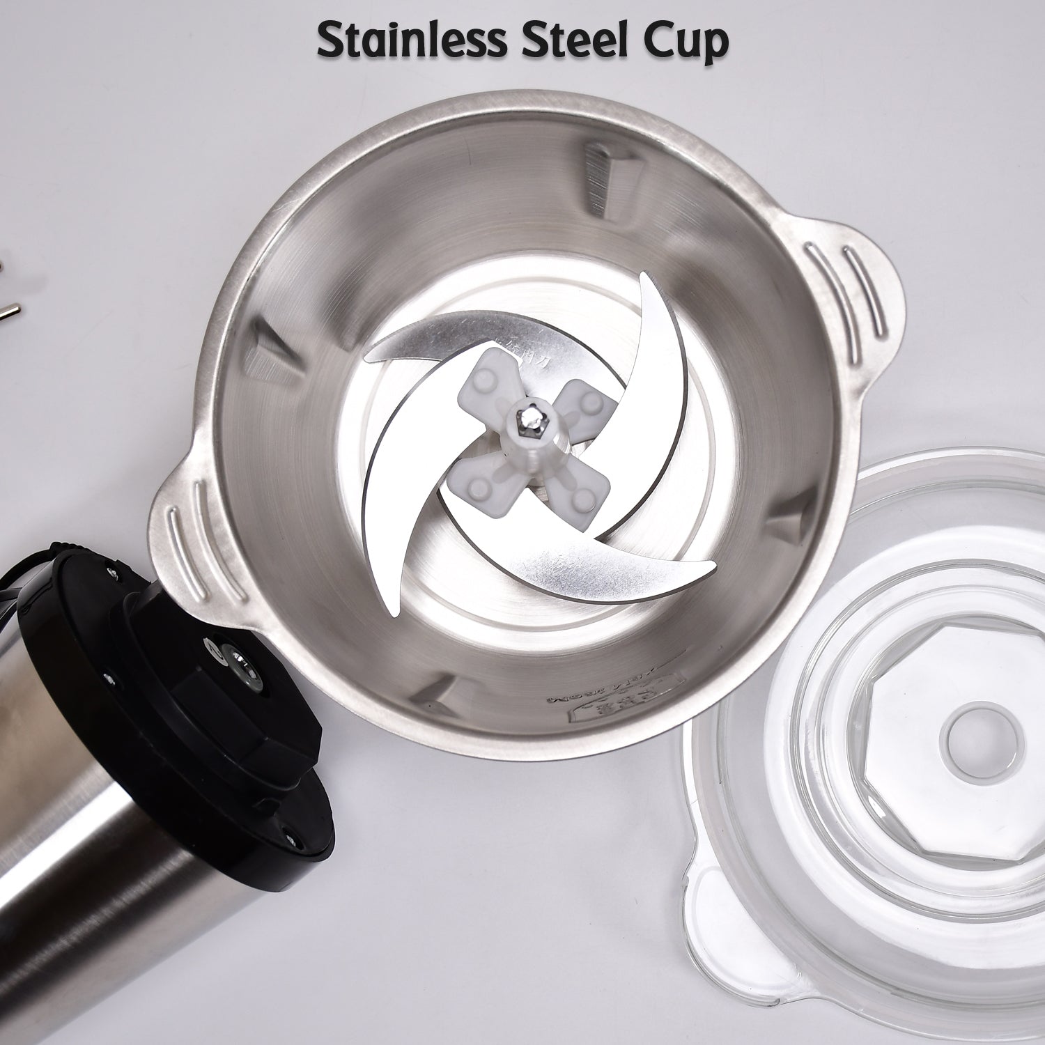 STAINLESS STEEL ELECTRIC MEAT GRINDERS WITH BOWL HEAVY FOR KITCHEN FOOD CHOPPER, MEAT, VEGETABLES, ONION , GARLIC SLICER DICER, FRUIT & NUTS BLENDER (2L, 250WATTS) - Springkart 