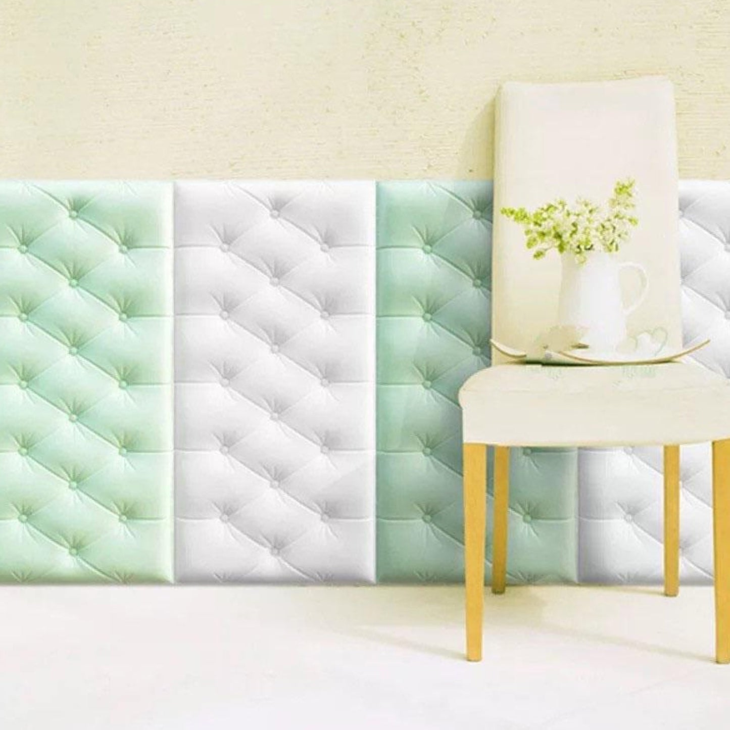 Green 3D Adhesive wallpaper for living Room. Room Wall Paper Home Decor Self Adhesive Wallpaper - Springkart 