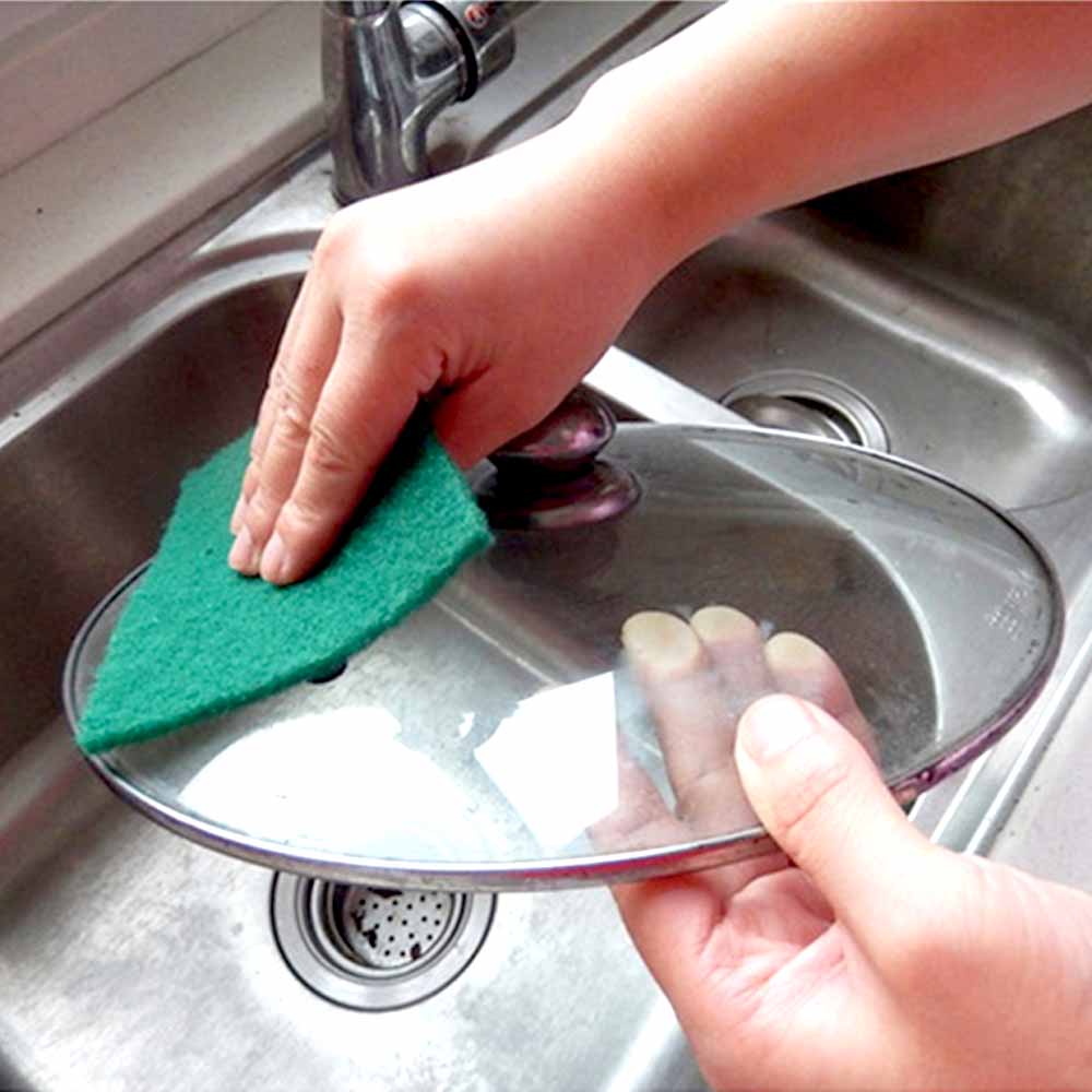 Scrub Sponge Cleaning Pads Aqua Green (Pack Of 6) - Springkart 