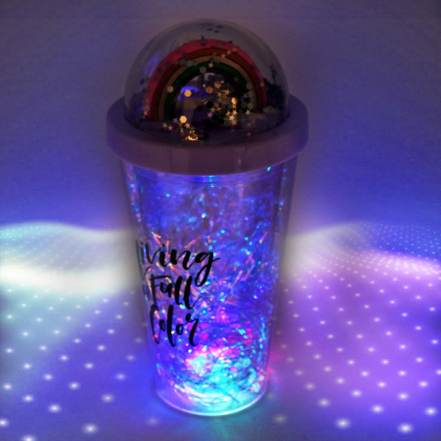 Sipper Bottle with Straw, LED Glow Light for Kids/Tumbler with Straw/Vacuum Flask/Sipper Plastic Tumbler/Sipper Bottle with Straw (Pack of 1) - Springkart 