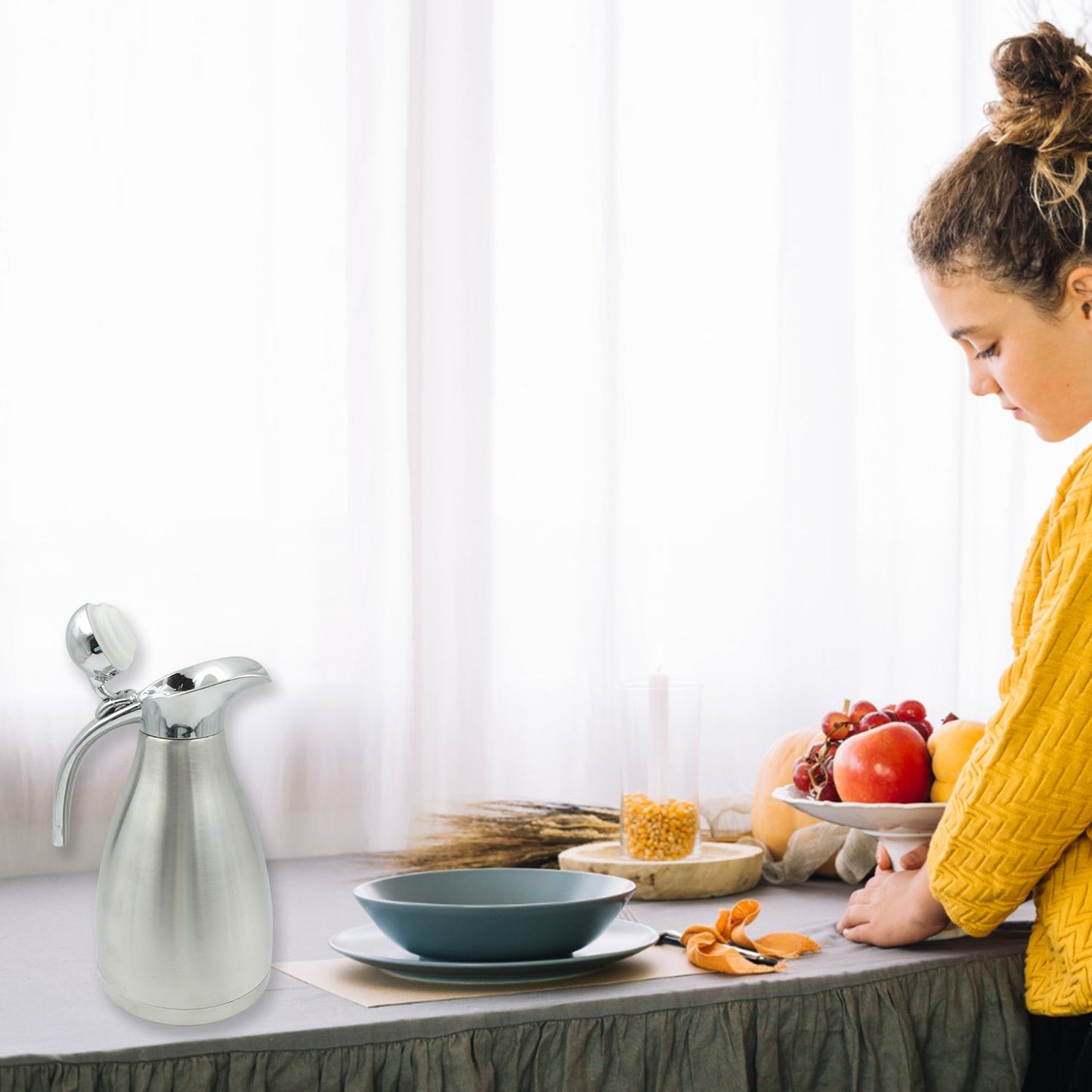 Vacuum Insulated Kettle Jug (Stainless Steel): 1.5L Sizes - Springkart 