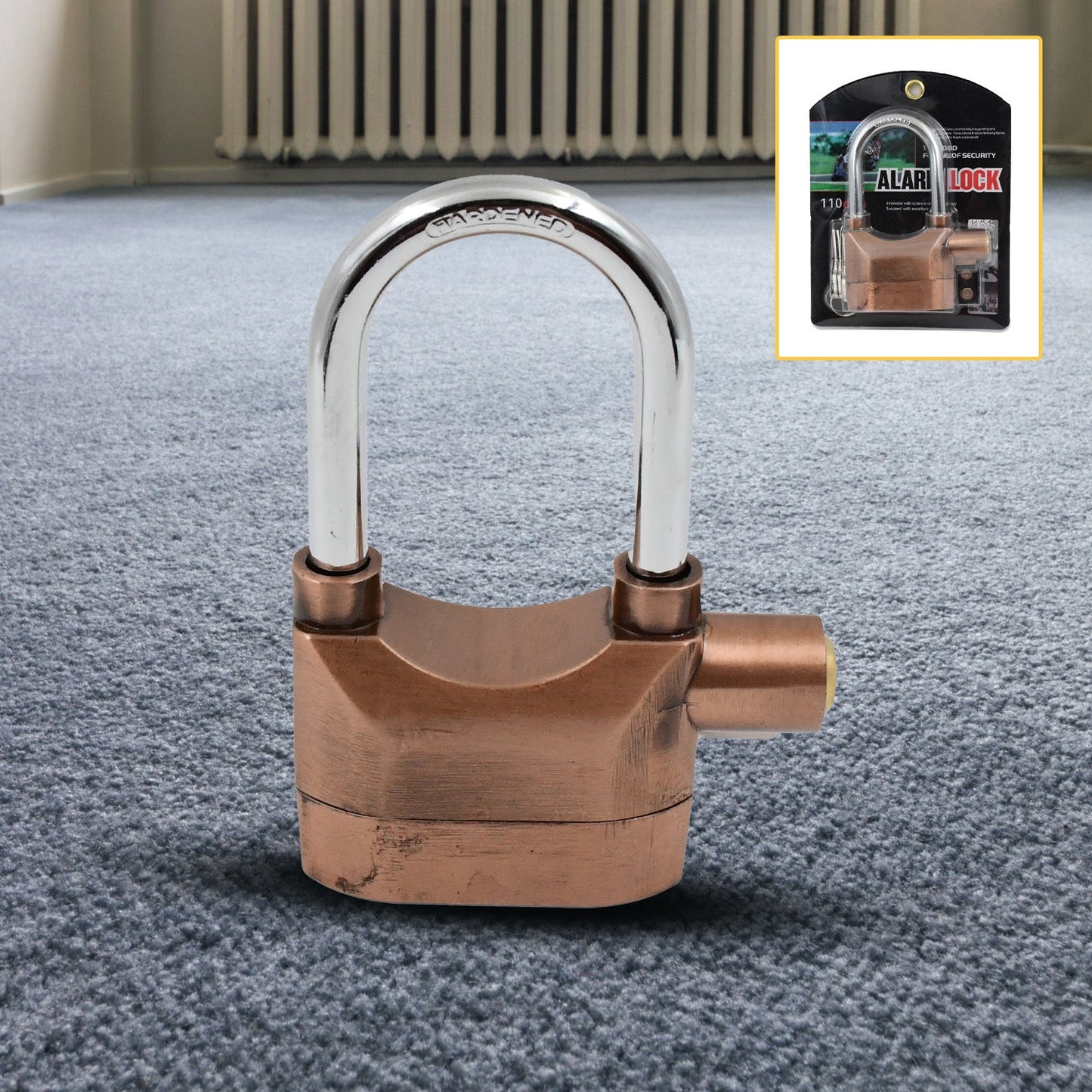 Security Alarm Metallic Lock System with 3 Keys (1 Set / Mix Color) - Springkart 