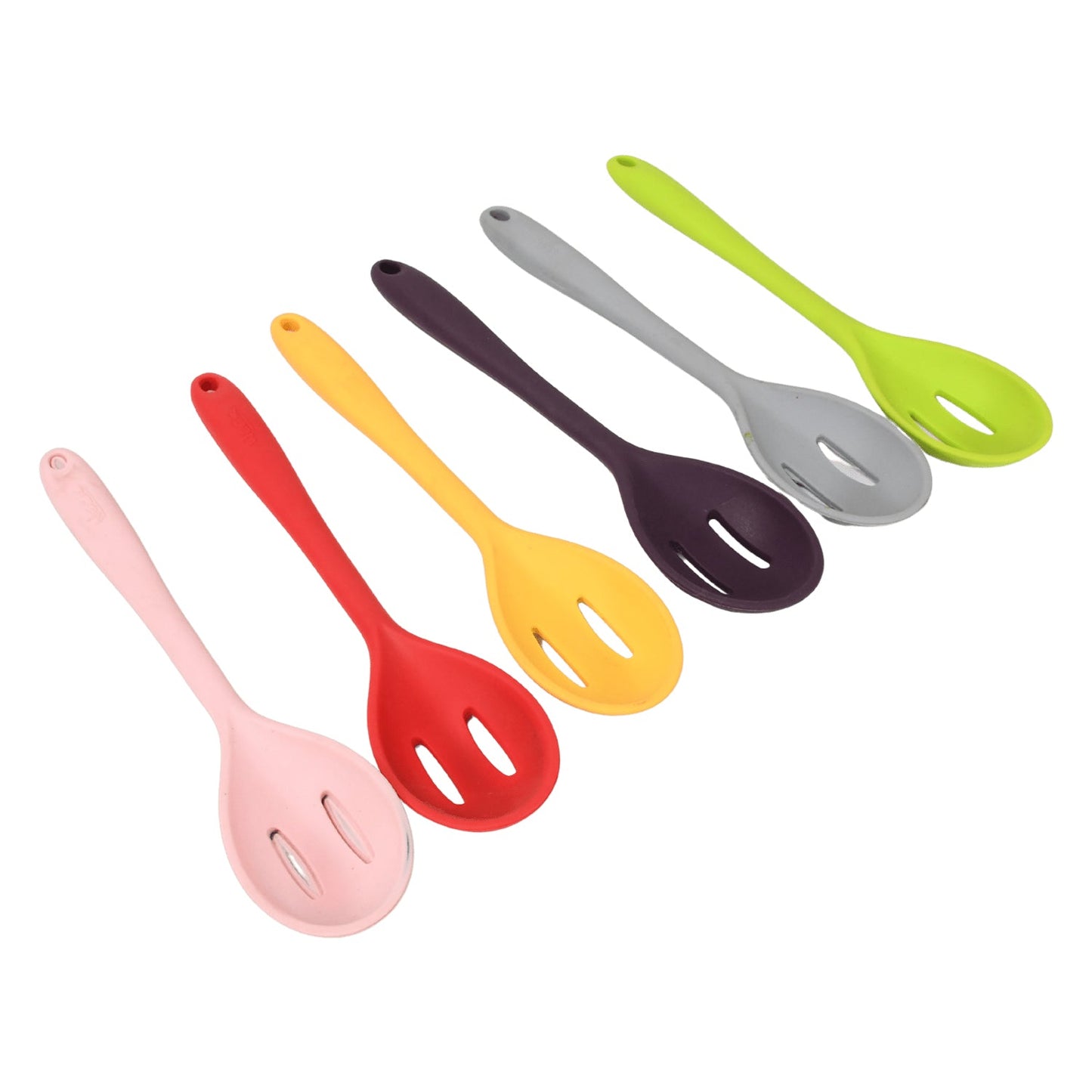 Multipurpose Silicone Spoon, Silicone Basting Spoon Non-Stick Kitchen Utensils Household Gadgets Heat-Resistant Non Stick Spoons Kitchen Cookware Items For Cooking and Baking (6 Pcs Set) - Springkart 