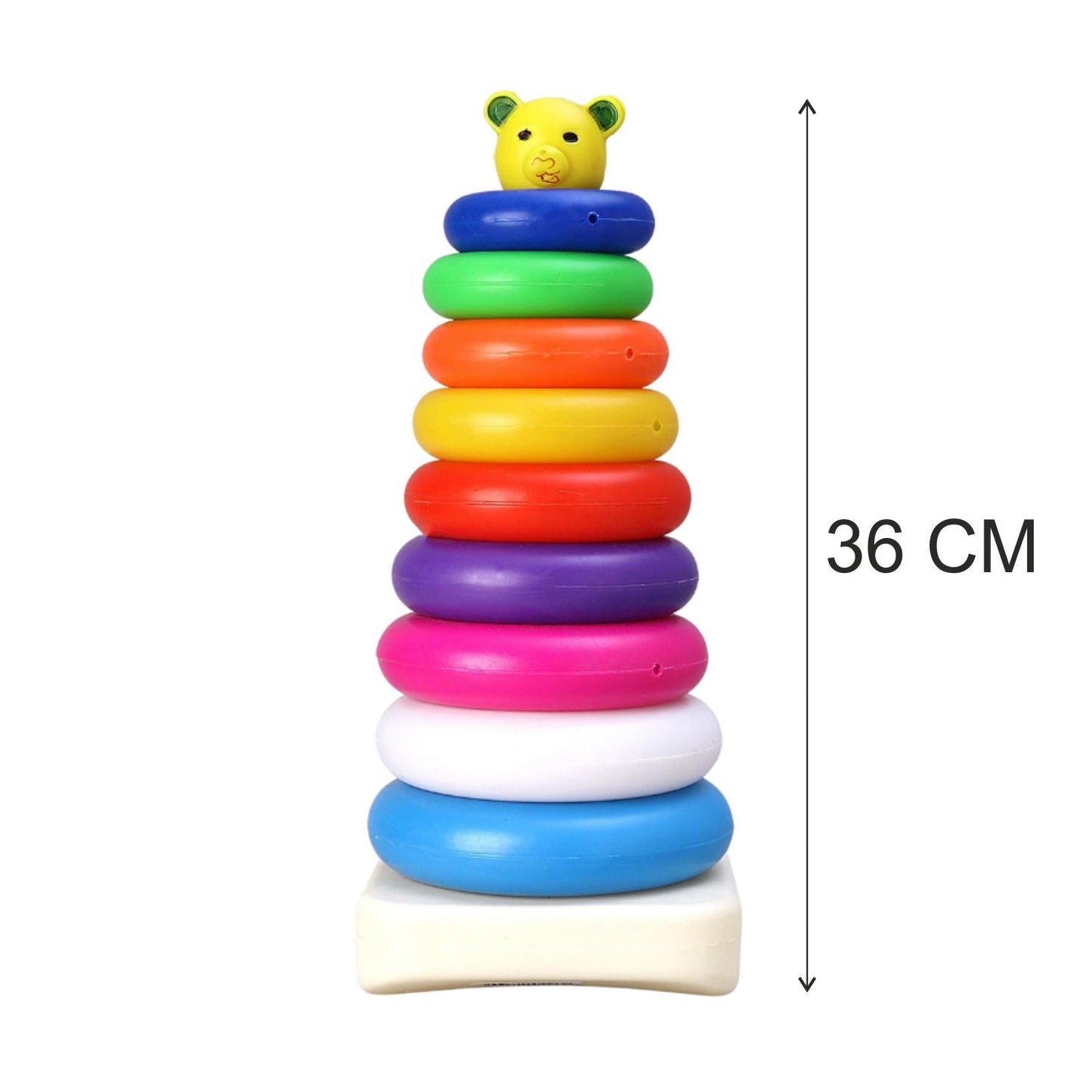 Plastic Baby Kids Teddy Stacking Ring Jumbo Stack Up Educational Toy 9pc - Springkart 