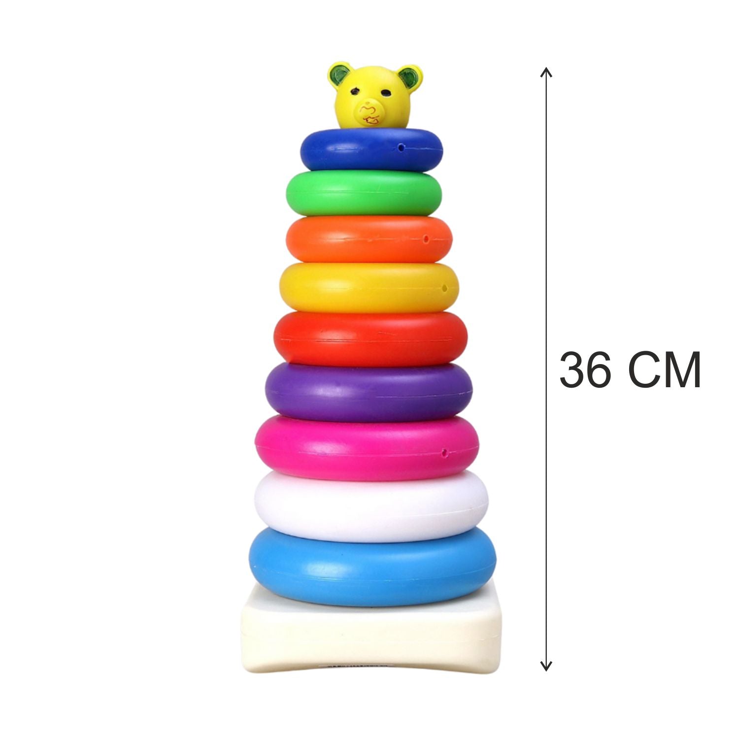 Plastic Baby Kids Teddy Stacking Ring Jumbo Stack Up Educational Toy 9pc - Springkart 