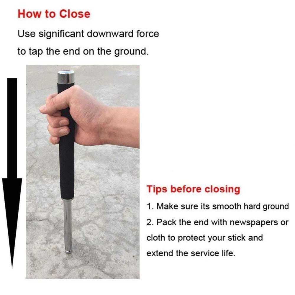Multi-Function Collapsible Self Defense Stick Extended - Springkart 