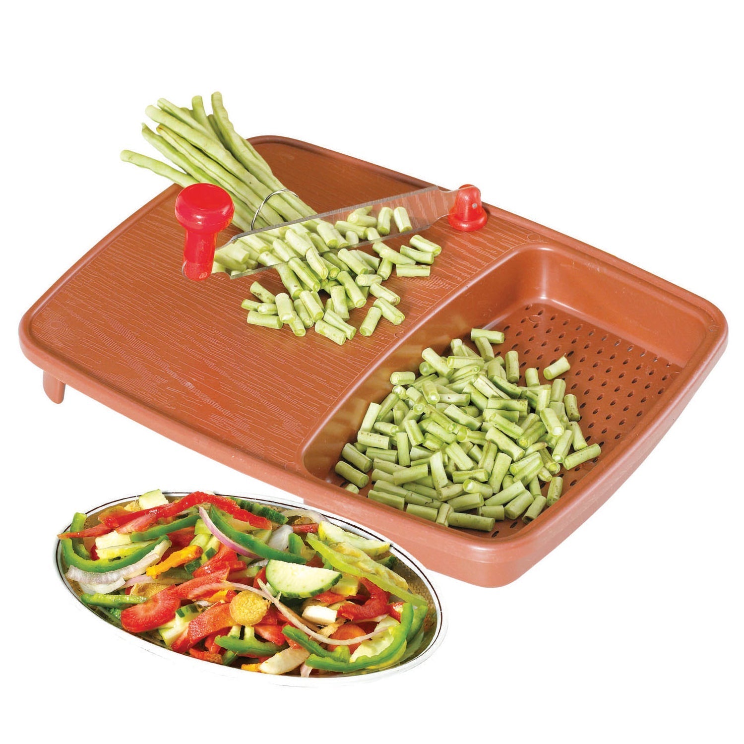 Cut N Wash Box and tray used in all kinds of household kitchen purposes for cutting and washing within of fruits and vegetables. - Springkart 
