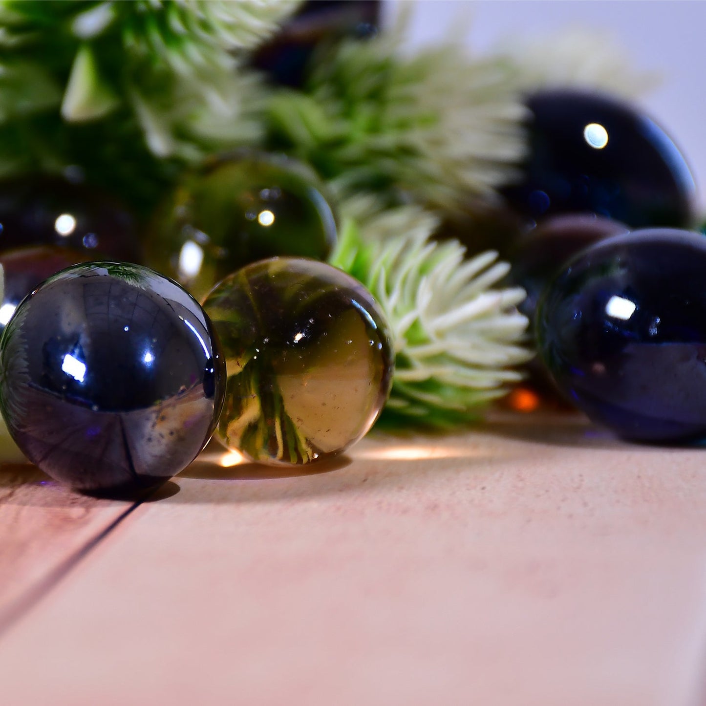 Glass Gem Stone, Flat Round Marbles Pebbles for Vase Fillers, Attractive pebbles for Aquarium Fish Tank. - Springkart 