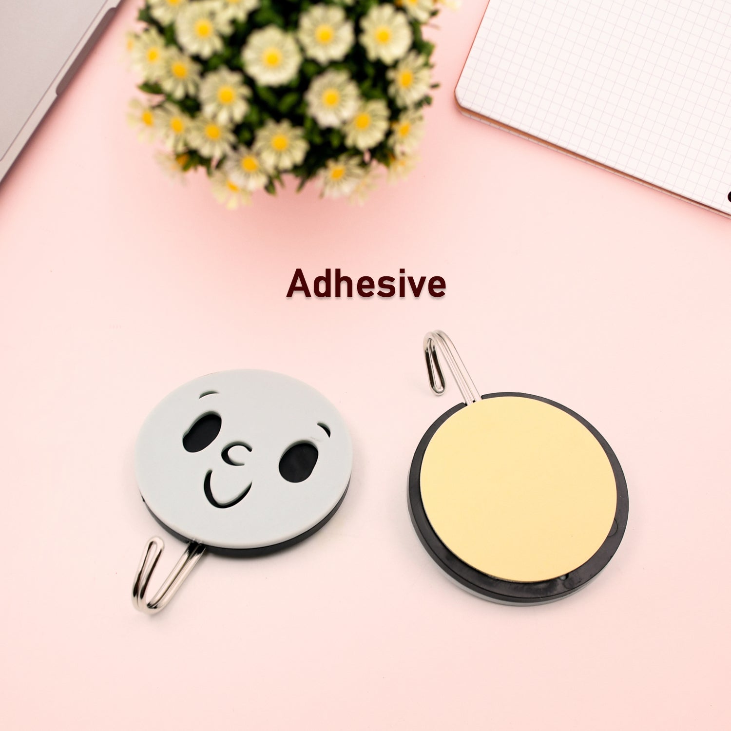Multipurpose Self-Adhesive Hooks (2 Pc): Heavy Duty, Waterproof, Wall Mount (Bathroom, Kitchen) - Springkart 