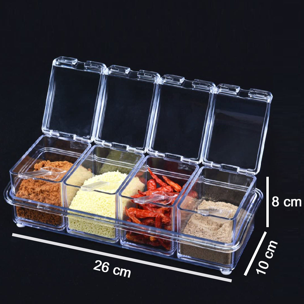 Crystal Seasoning Acrylic Box Pepper Salt Spice Rack - Springkart 