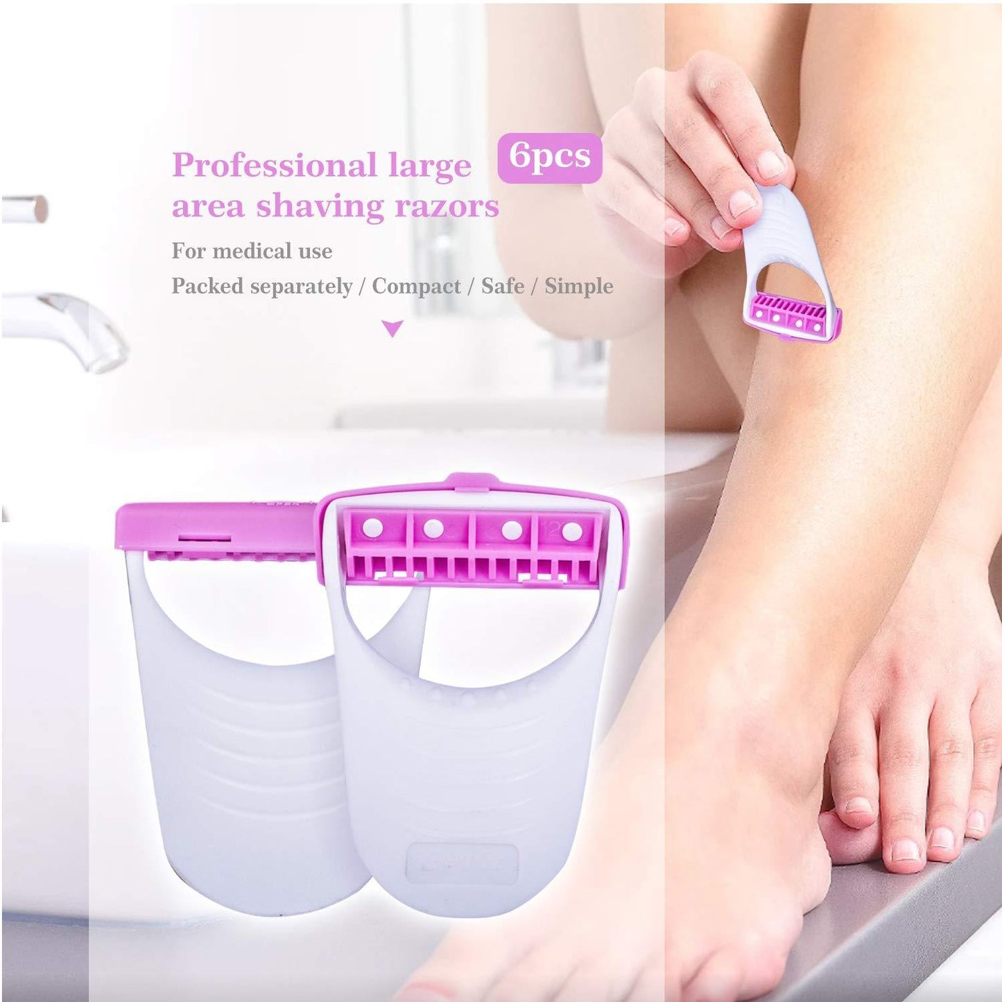 Disposable Body Skin Hair Removal Razor for Women Pack of 6 - Springkart 