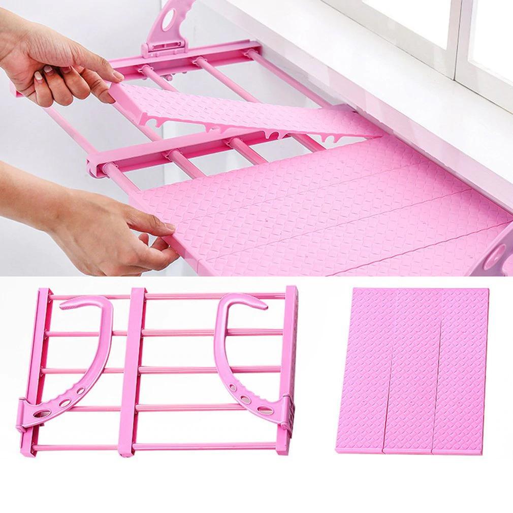 Multi-function Hanging Window Sill Drying Rack Easy Folding Drying Rack Balcony Retractable Drying Shoe Rack - Springkart 
