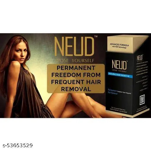 NEUD Natural Hair Inhibitor for Permanent Reduction of Unwanted Hair in Men and Women - 1 Pack (80gm) - Springkart 