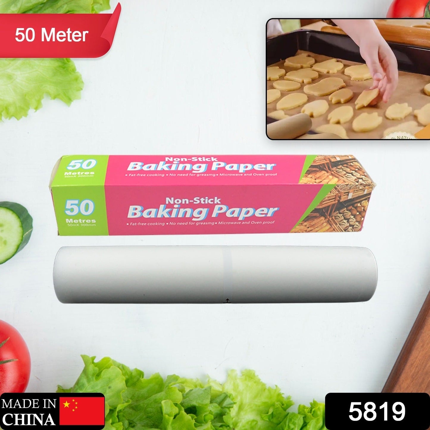 Non-Stick Parchment Paper: Easy Cleanup for Baking, Grilling & More (Microwave & Oven Safe) - Springkart 
