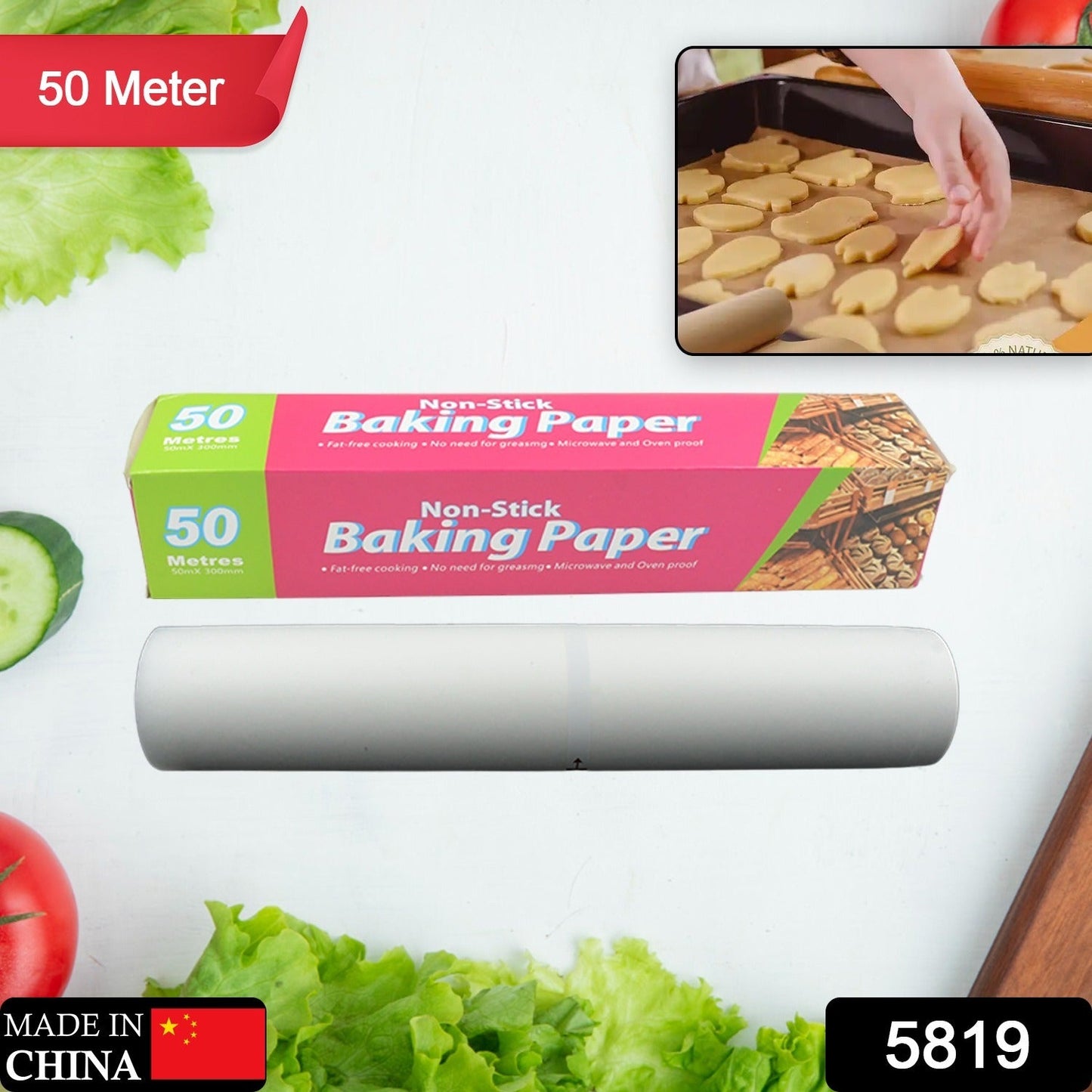 Non-Stick Parchment Paper: Easy Cleanup for Baking, Grilling & More (Microwave & Oven Safe)