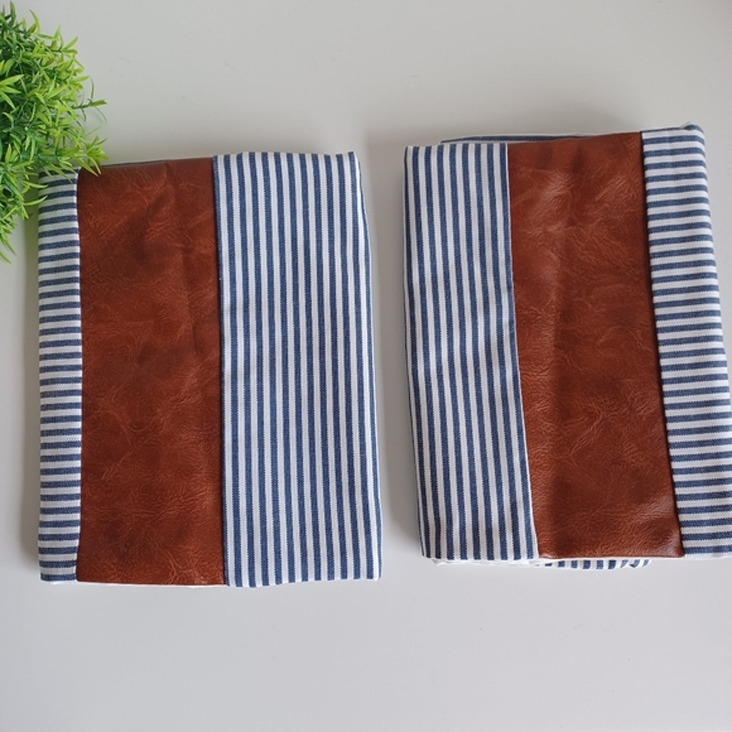 Pillow Covers Leather Cotton Cushion Covers (16 16 Inch 1 Pair 2 Pc) - Springkart 