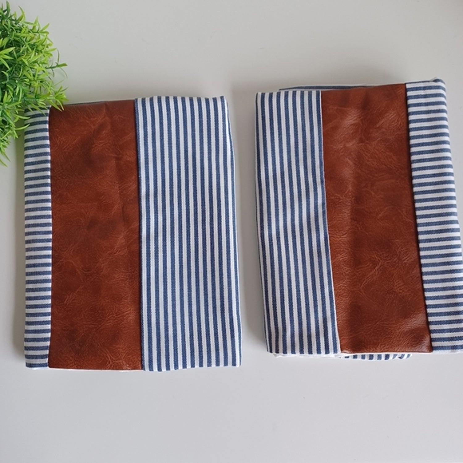 Pillow Covers Leather Cotton Cushion Covers (16 16 Inch 1 Pair 2 Pc) - Springkart 