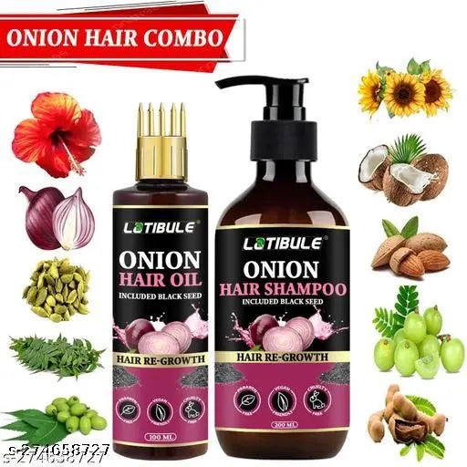 Red Onion Black Seed Oil Ultimate Hair Care Kit (Shampoo(200ml) + Hair Oil(100ml))- Net Vol (2 Items in the set)