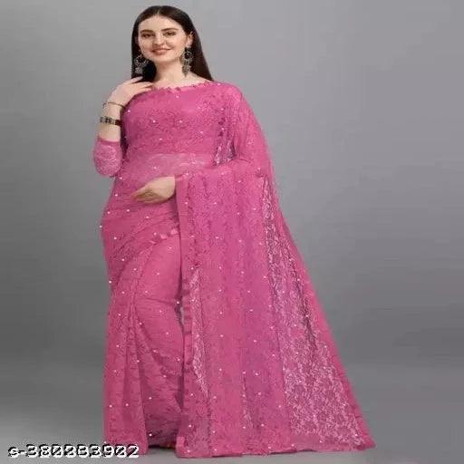 Self Design Bollywood Net Saree - Springkart 