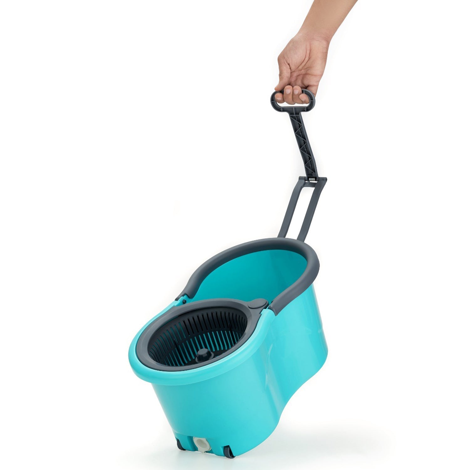 Quick Spin Mop Plastic spin, Bucket Floor Cleaning, Easy Wheels & Big Bucket, Floor Cleaning Mop with Bucket - Springkart 