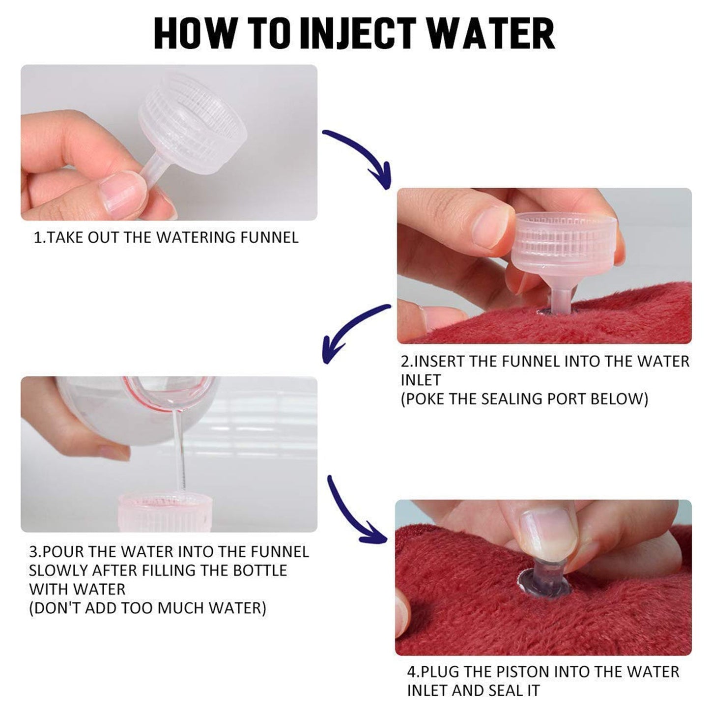 5 Pc Hot Water Bag in Water Stopper used as a stopper while injecting nails on walls etc. - Springkart 