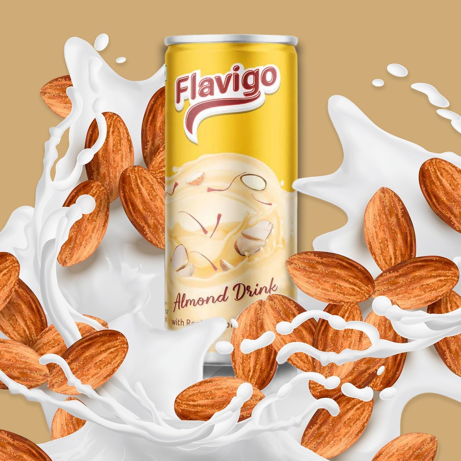Flavigo Almond Drink Ice Cream Milkshake (200Ml) | Ice cream shakes - Springkart 
