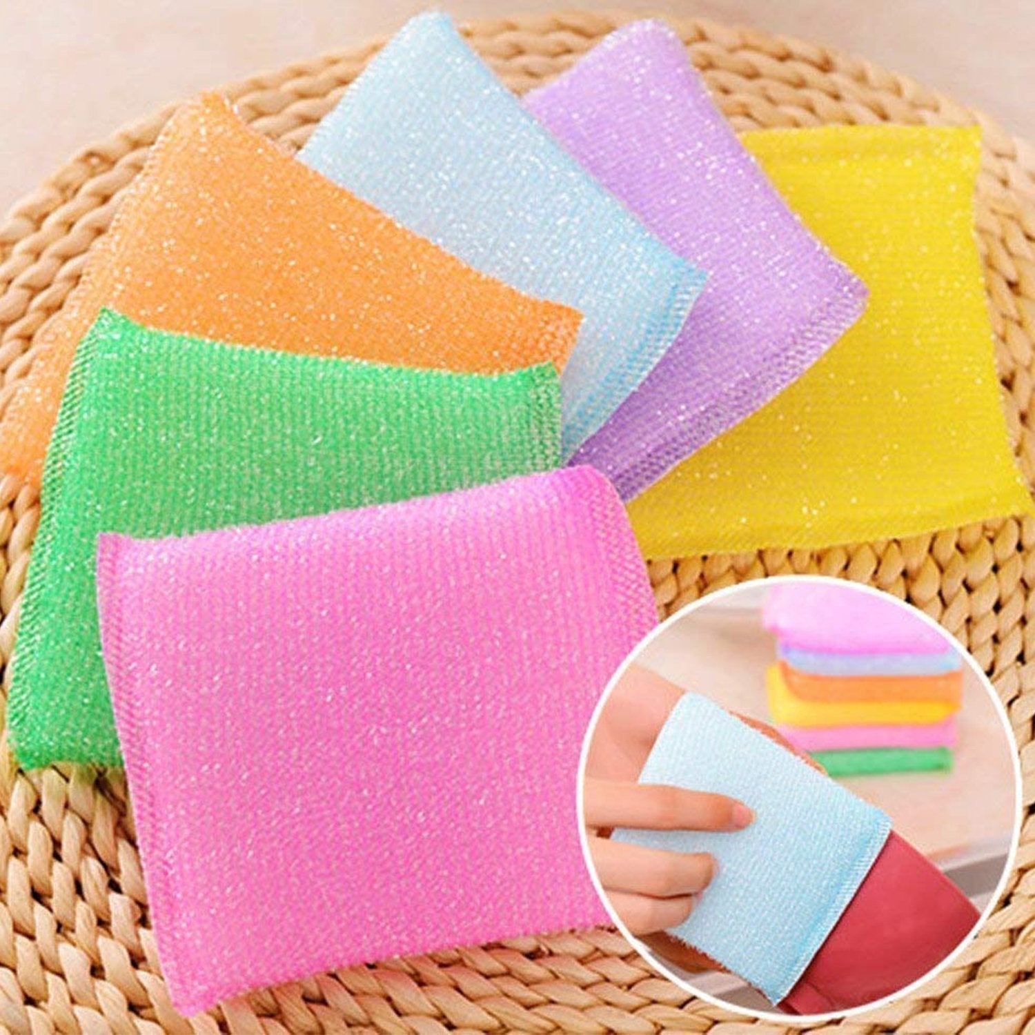 Scratch Proof Kitchen Utensil Scrubber Pad (Pack of 12) - Springkart 