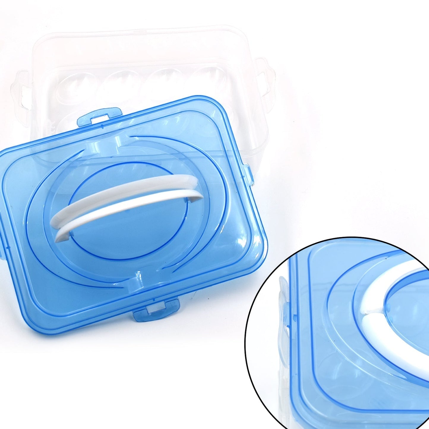 Plastic Kitchen Refrigerator Egg Storage 12 Grid 1 Layer Egg Container - Springkart 