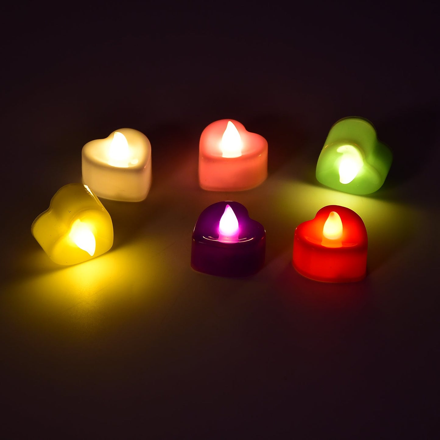 HEART LED FESTIVAL TEALIGHT WITH BATTERY OPERATE ( 24PCS ) - Springkart 