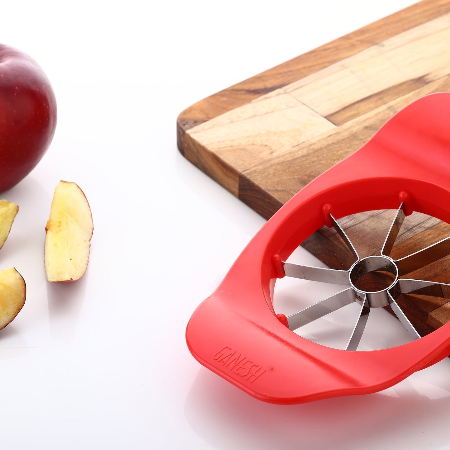 Ganesh Plastic & Stainless Steel Apple cutter (colors may vary) - Springkart 