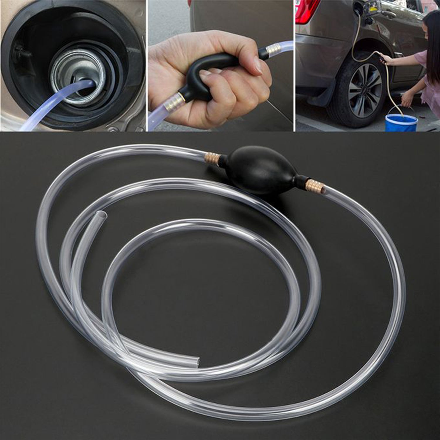 Fuel Transfer Pump Kit. Flow Hand Pump Portable Manual Car Fuel Transfer Pump for Petrol Diesel Oil Liquid Water Fish Tank. - Springkart 