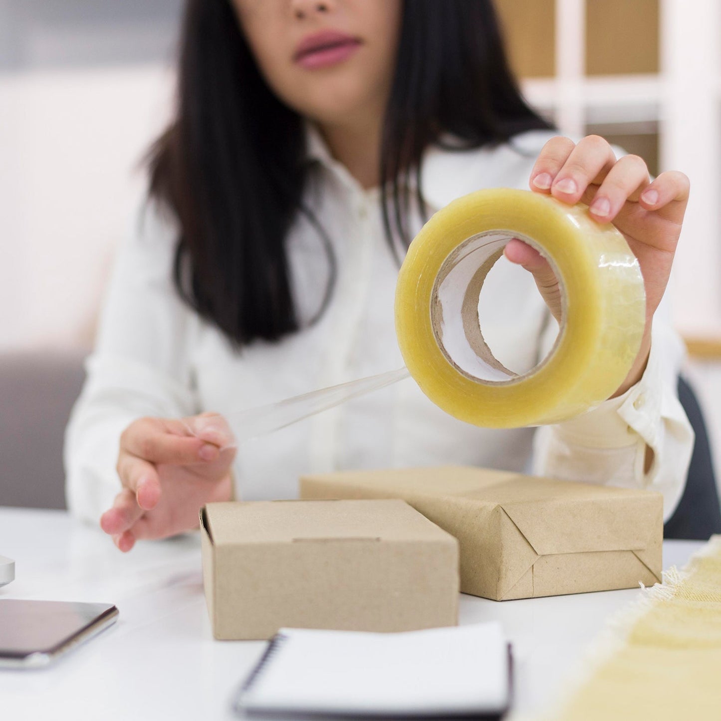 HIGH ADHESIVE TRANSPARENT TAPE FOR HOME PACKAGING. (120 meter) - Springkart 