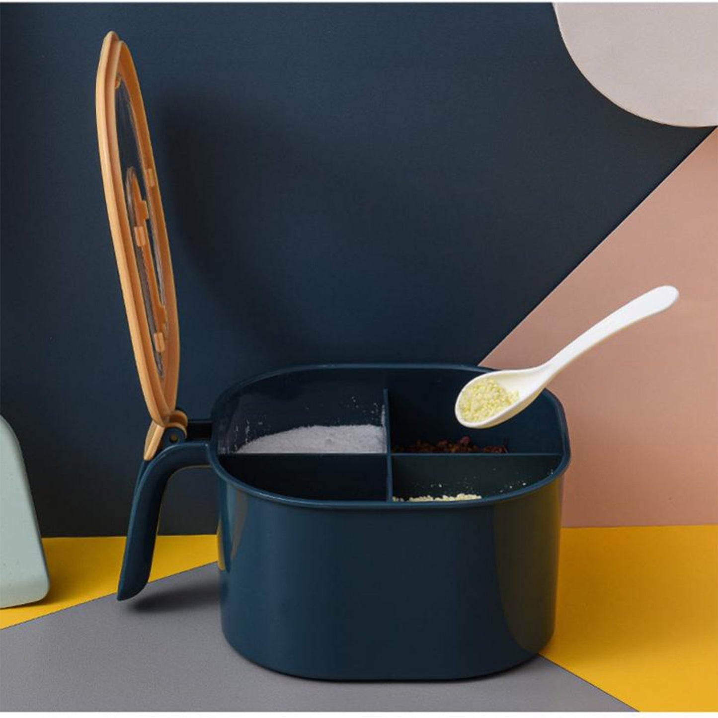 Four Grid Spice Storage Seasoning Box - Springkart 