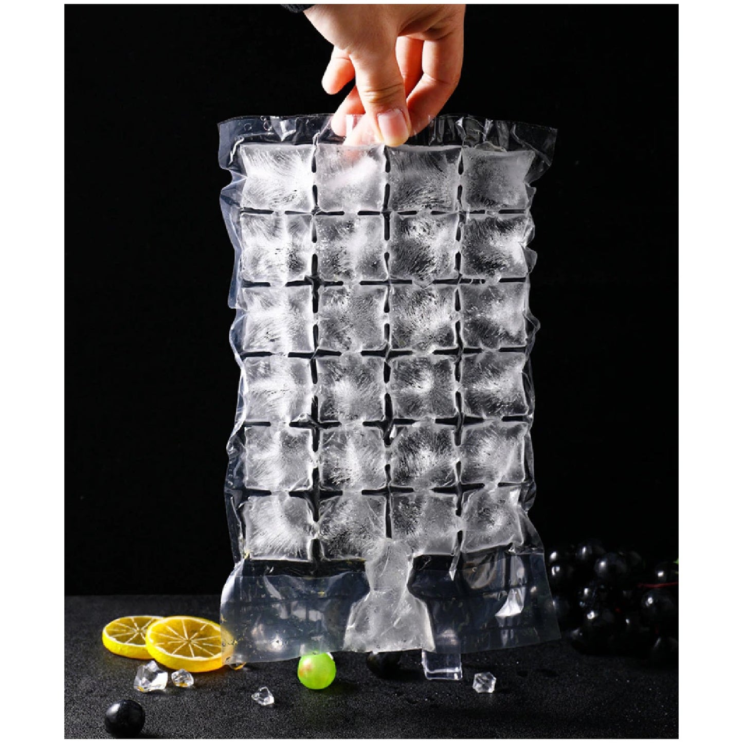 Disposable Ice Cube Bags, Stackable Easy Release Ice Cube Mold Trays Self-Seal Freezing Maker,Cold Ice Pack Cooler Bag for Cocktail Food Wine - Springkart 