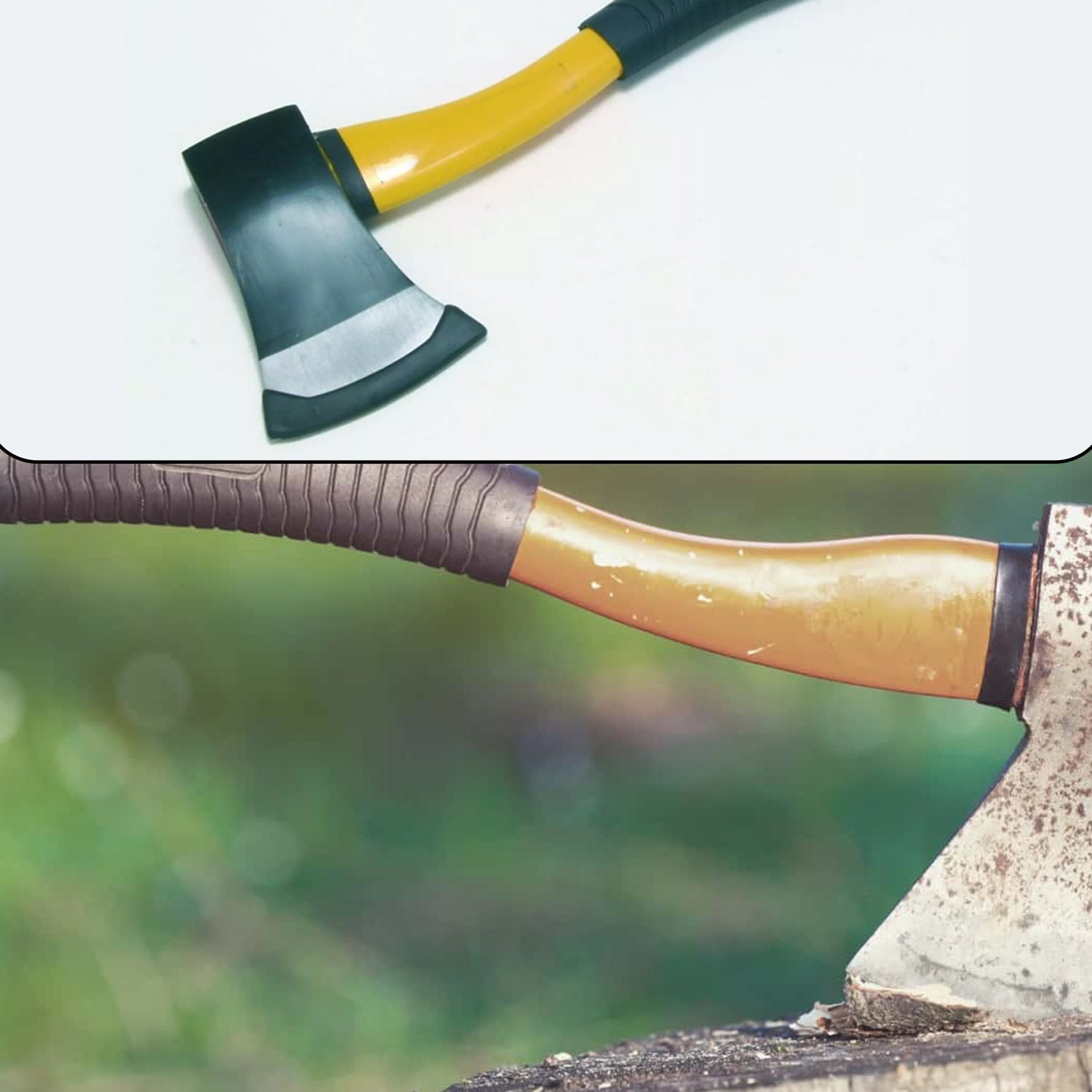 Fiberglas's Body Rubberised Handle Wood Cutting Axe - Springkart 