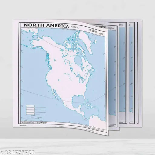 100 NORTH AMERICA PHYSICAL OUTLINE MAP FOR SCHOOL