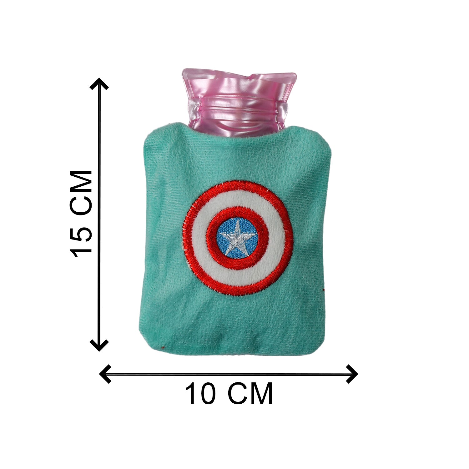 6517 Captain Americas Shield Small Hot Water Bag With Cover For Pain Relief Neck Shoulder Pain And Hand Feet Warmer Menstrual Cramps. - Springkart 