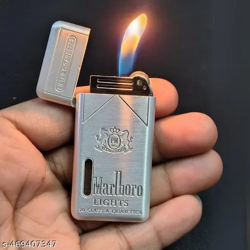 Marlboro Design Visible Gas Chamber Soft Fire Flame Cigarette Lighter