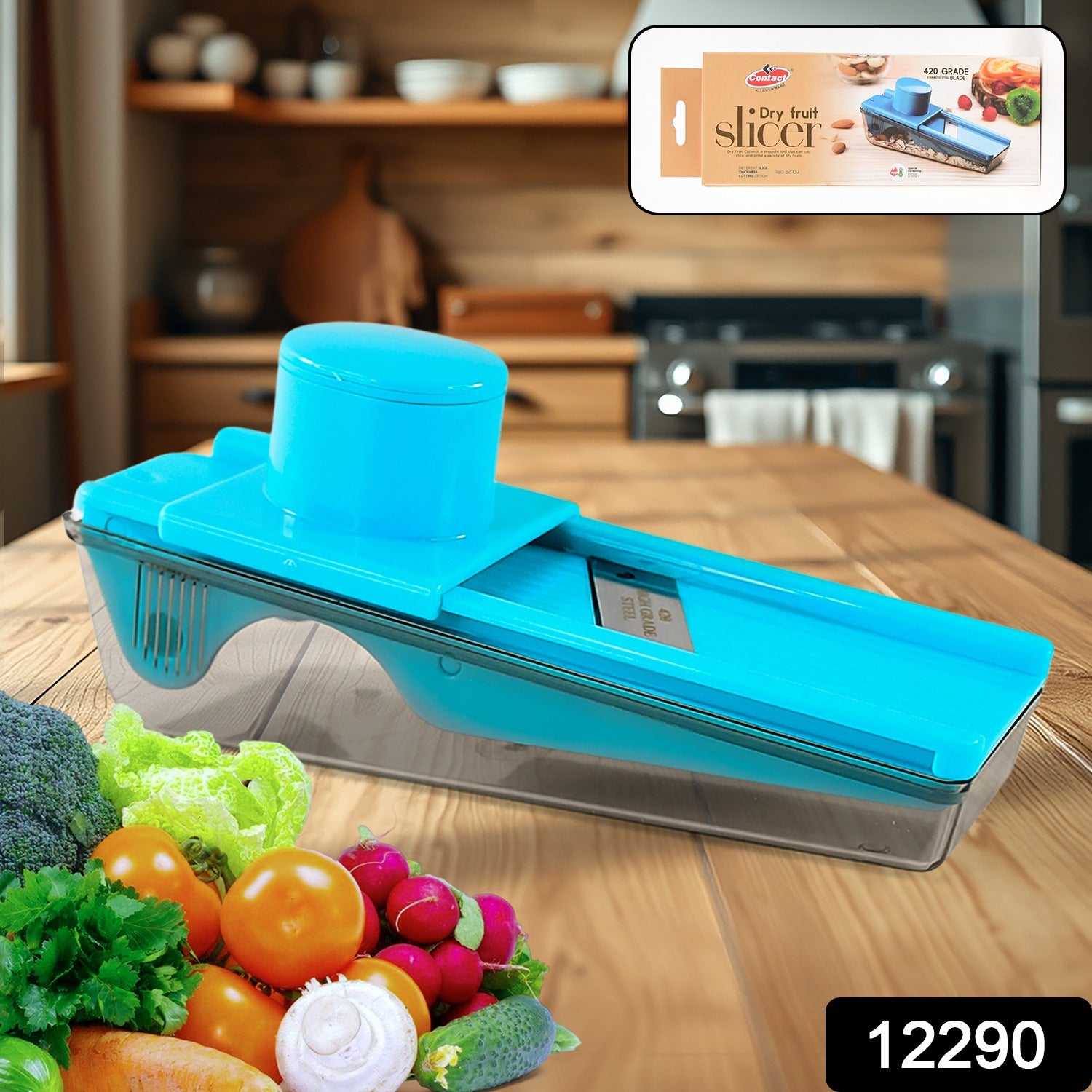 2-in-1 Multipurpose Vegetable Dry Fruit Slicer (1 Pc) - Springkart 