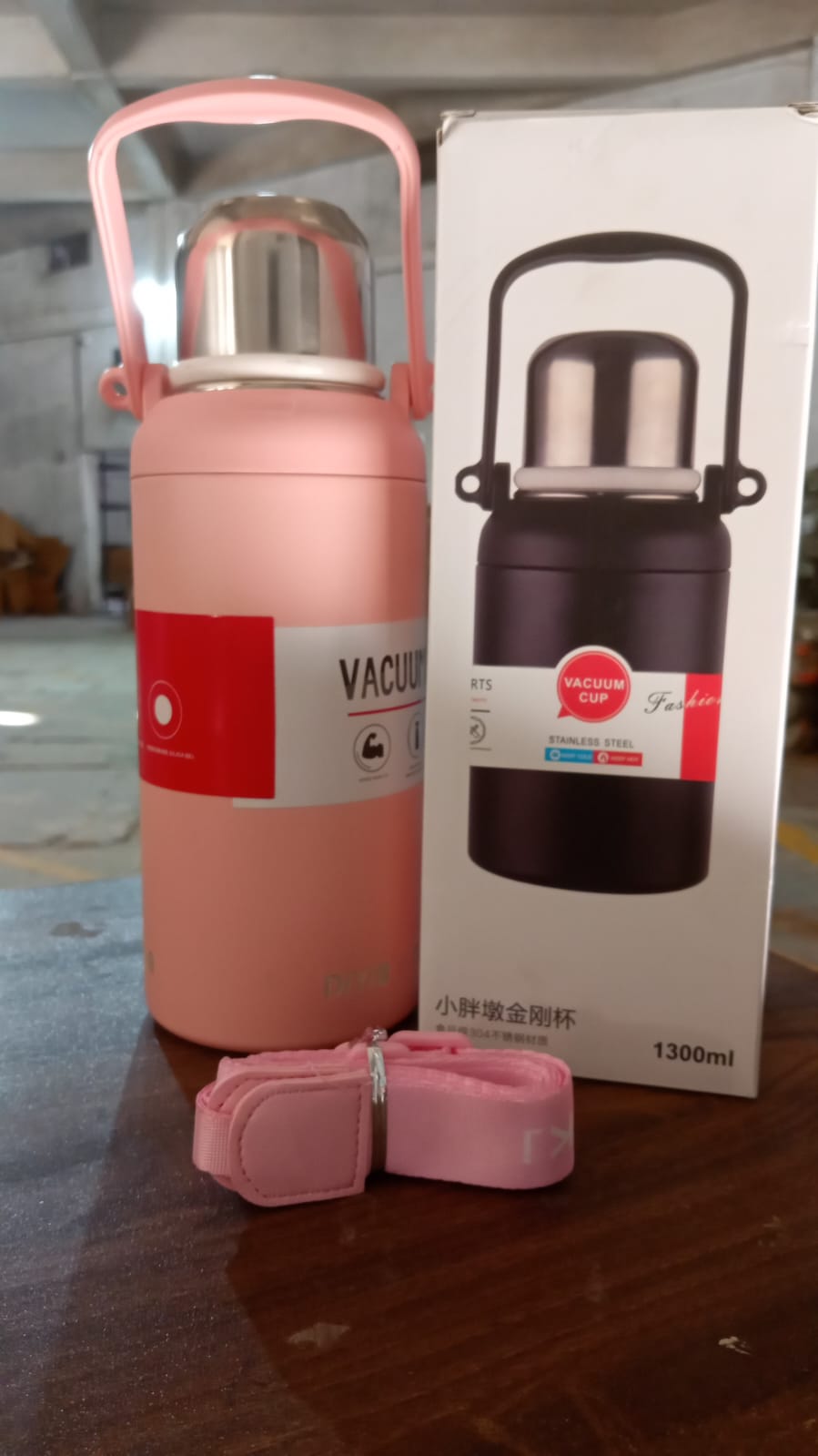 13036 Stainless Steel Tumblers 316 Stainless Steel Vacuum Insulated Cup Bottle Portable Travel Kettle Water Bottle With Handle Outdoor Large Capacity Sports Kettle Cups Bottle (1300 Ml) - Springkart 