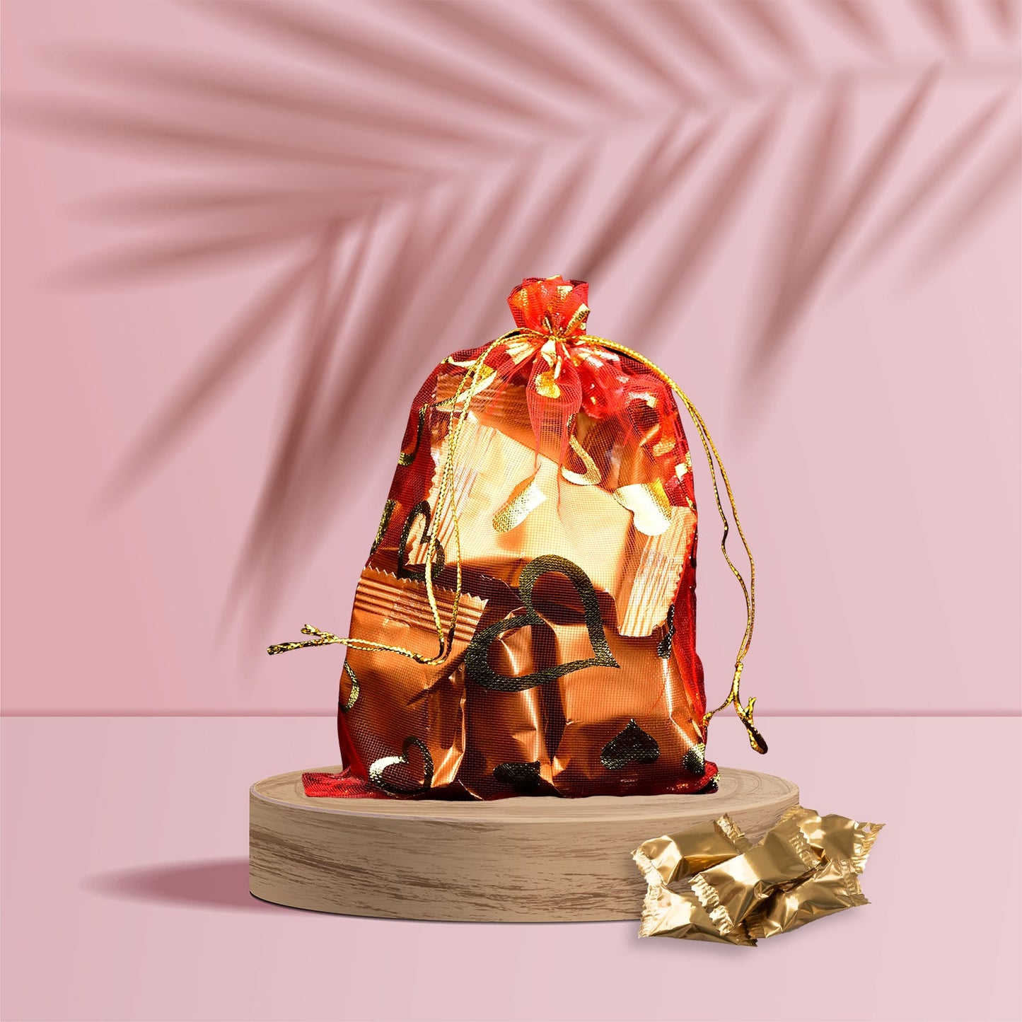 Net Fabric Drawstring Pouch for Dry Fruits Packing, Organza Shagun Potli Baba (Mix Size & Design) - Springkart 