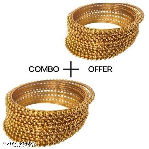 FASHION JEWELLERY 12 PC +12 PC COMBO BALL CHAIN BANGLES - Springkart 