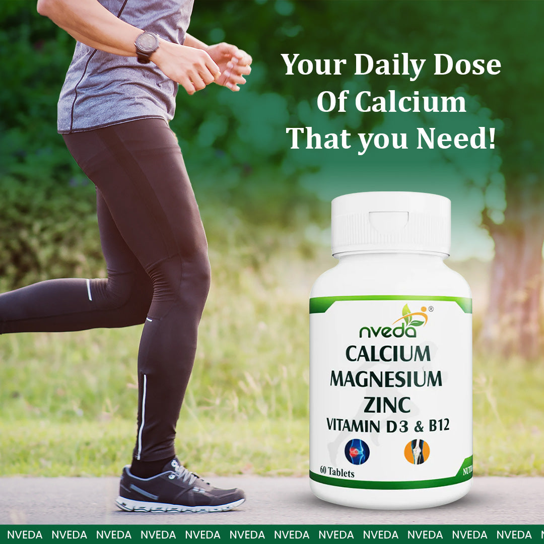 Nveda Calcium, Magnesium, Zinc, Vit D3 and Vit B 12 Tablets - 60 Tablets